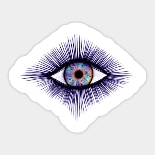 It is the eye that knows it all Sticker